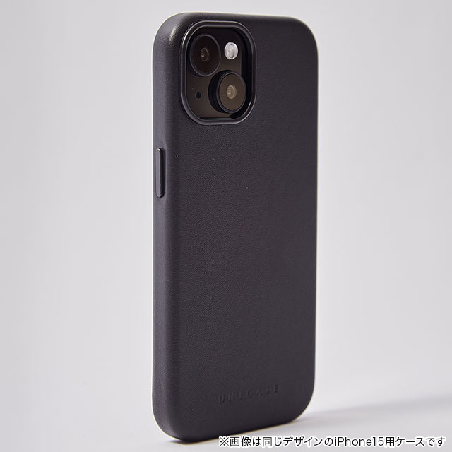 【iPhone15 Pro ケース】Leather Plain Case(black)サブ画像