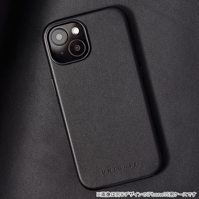 【iPhone15 Pro ケース】Leather Plain Case(black)サブ画像