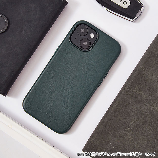 【iPhone15 Pro ケース】Leather Plain Case(green)goods_nameサブ画像