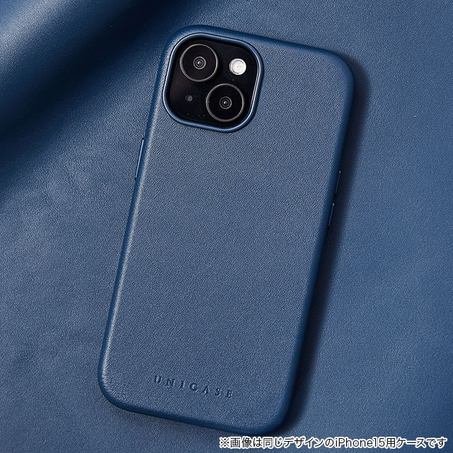 【iPhone15 Pro ケース】Leather Plain Case(blue)サブ画像