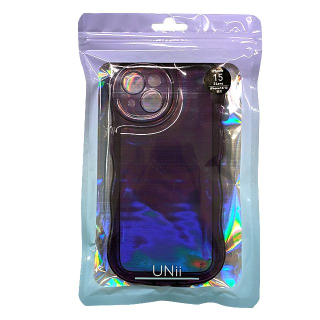 【iPhone15 ケース】Wavy Clear Case (purple)サブ画像