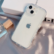 【iPhone15 ケース】Wavy Clear Case (c...