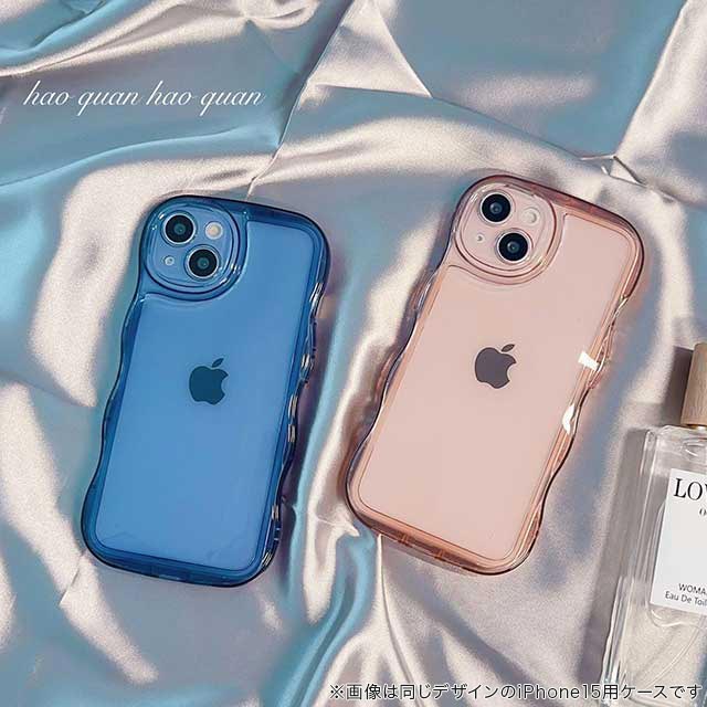 【iPhoneSE(第3/2世代)/8/7 ケース】Wavy Clear Case (blue)goods_nameサブ画像