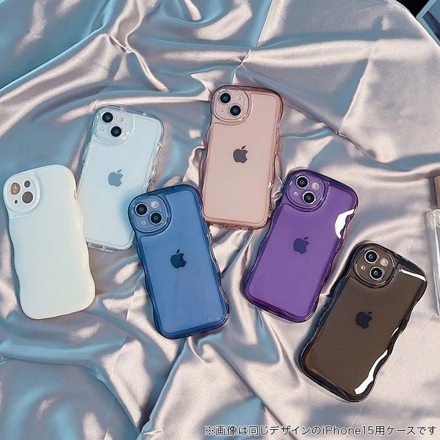 【iPhoneSE(第3/2世代)/8/7 ケース】Wavy Clear Case (blue)サブ画像