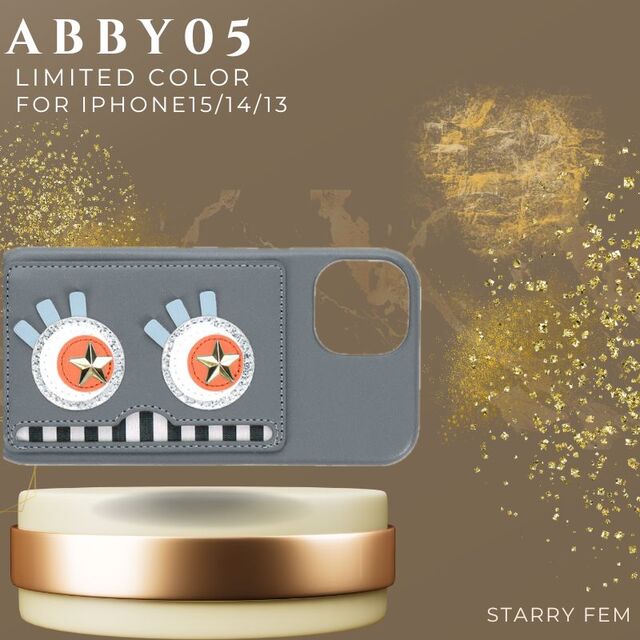 【iPhone15/14/13 ケース】Abby05 (グレー)goods_nameサブ画像
