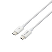 USB Type-C to USB Type-Cケーブル/USB Power Delivery対応/やわらか耐久 (0.3m/ホワイト)