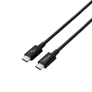 USB Type-C to USB Type-Cケーブル/USB Power Delivery対応/やわらか耐久 (1.2m/ブラック)