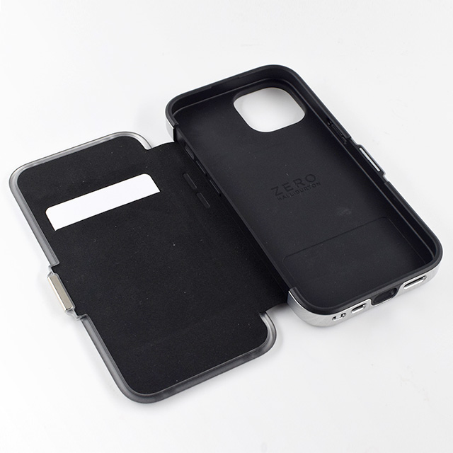 【アウトレット】【iPhone15/14/13 ケース】ZERO HALLIBURTON Hybrid Shockproof Flip Case (Matte Silver)goods_nameサブ画像