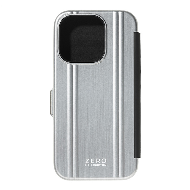 【アウトレット】【iPhone15 Pro ケース】ZERO HALLIBURTON Hybrid Shockproof Flip Case (Matte Silver)サブ画像