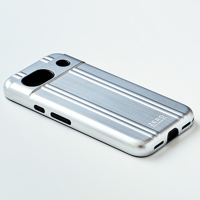 【Google Pixel 8a ケース】ZERO HALLIBURTON Hybrid Shockproof Case (Matte Silver) - Made for Googleサブ画像