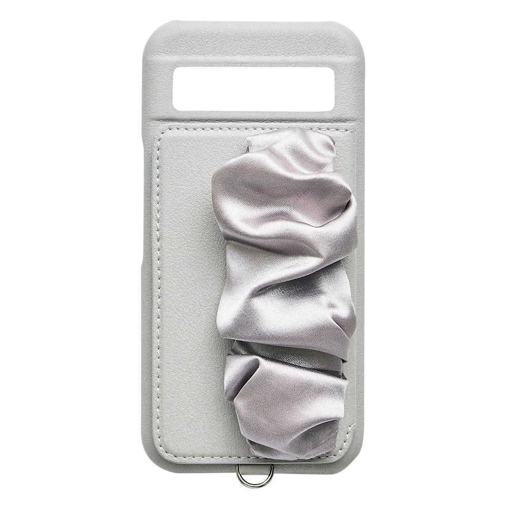 【Google Pixel 8a ケース】Classy Scrunchie Case (gray)