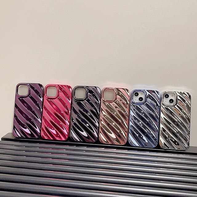 【iPhone15/14/13 ケース】なみなみミラーケース (シルバー)goods_nameサブ画像