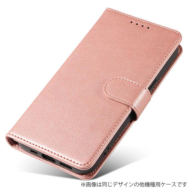 【iPhoneSE(第3/2世代)/8/7 ケース】シンプル手帳レザーケース(ピンク)サブ画像