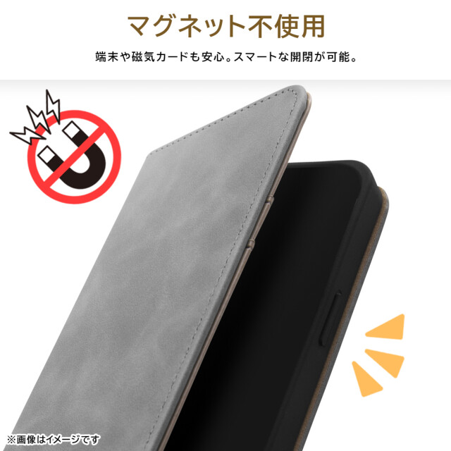 【Google Pixel 8a ケース】耐衝撃 手帳型レザーケース Raffine (グレー)goods_nameサブ画像