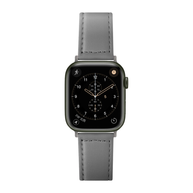 【Apple Watch バンド 49/45/44/42mm】PUレザーバンド(グレー) for Apple Watch Ultra2/1/SE(第2/1世代)/Series9/8/7/6/5/4/3/2/1サブ画像