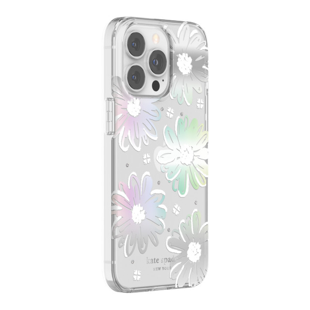 【アウトレット】【iPhone13 Pro ケース】Protective Hardshell Case (Daisy Iridescent Foil/White/Clear/Gems)goods_nameサブ画像