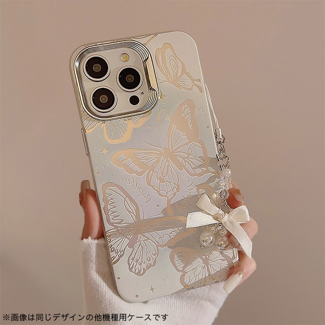 【iPhone15/14/13 ケース】オーロラケース ストラップ付き(バタフライ)goods_nameサブ画像