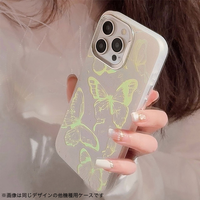 【iPhone15/14/13 ケース】オーロラケース ストラップ付き(バタフライ)サブ画像