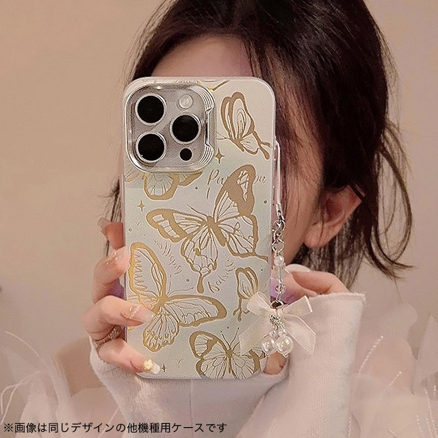 【iPhone15/14/13 ケース】オーロラケース ストラップ付き(バタフライ)goods_nameサブ画像