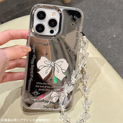 【iPhone15/14/13 ケース】ミラーケース ストラップ...