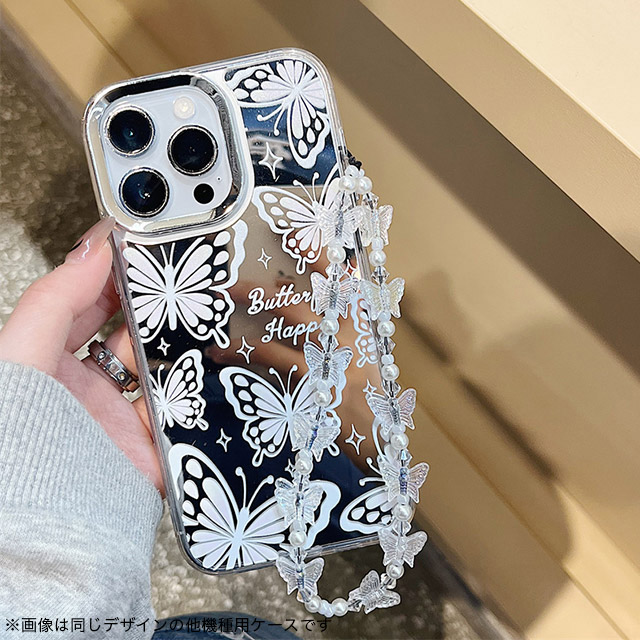 【iPhone15/14/13 ケース】ミラーケース ストラップ付き(バタフライ)goods_nameサブ画像