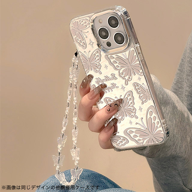 【iPhone15/14/13 ケース】ミラーケース ストラップ付き(バタフライ)goods_nameサブ画像