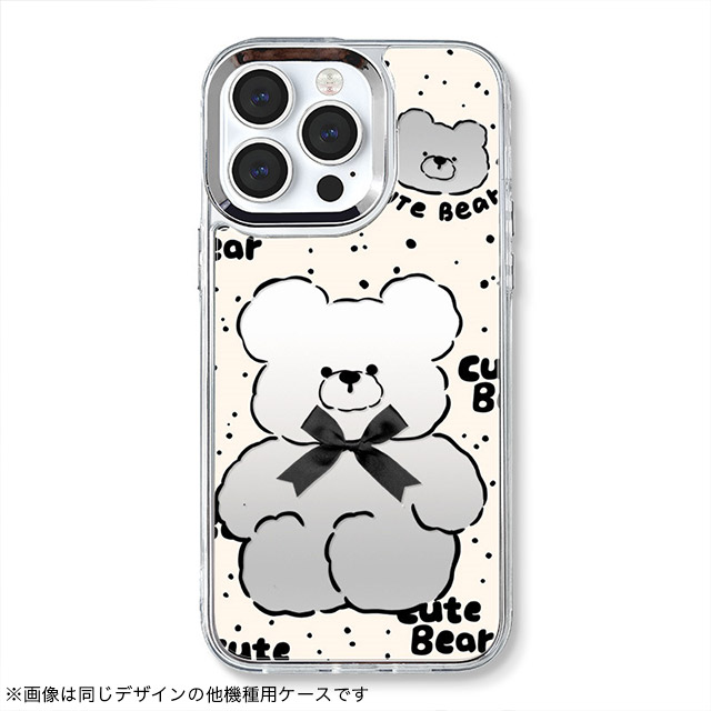 【iPhone15/14/13 ケース】ミラーケース ストラップ付き(ベアー)サブ画像