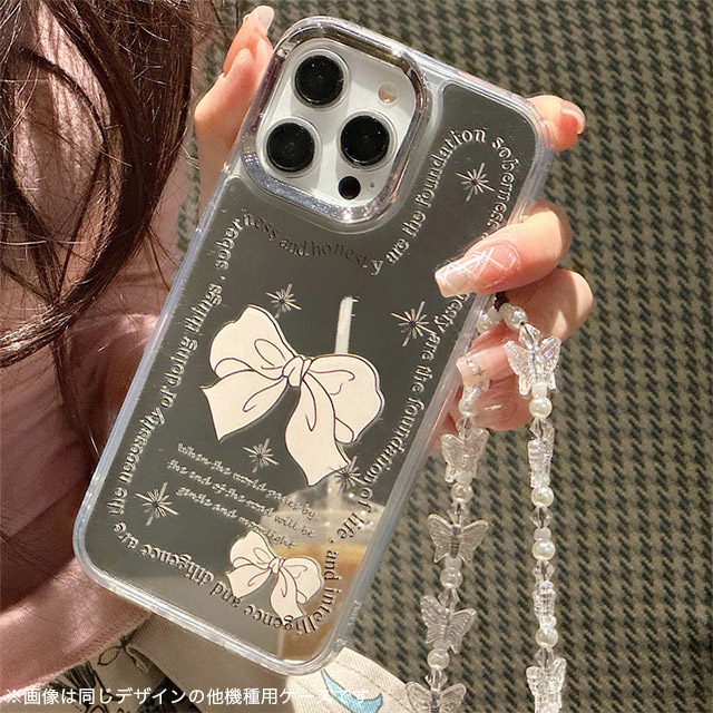 【iPhone15/14/13 ケース】ミラーケース ストラップ付き(リボン)goods_nameサブ画像