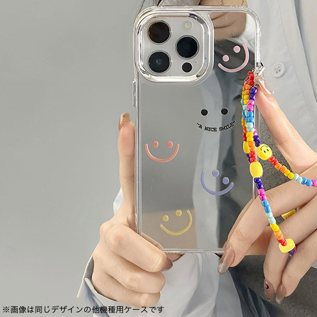 【iPhone15/14/13 ケース】ミラーケース ストラップ付き(スマイル)goods_nameサブ画像