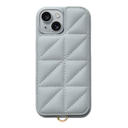 【iPhone15/14/13 ケース】Triangle Puffy Case (pale blue)