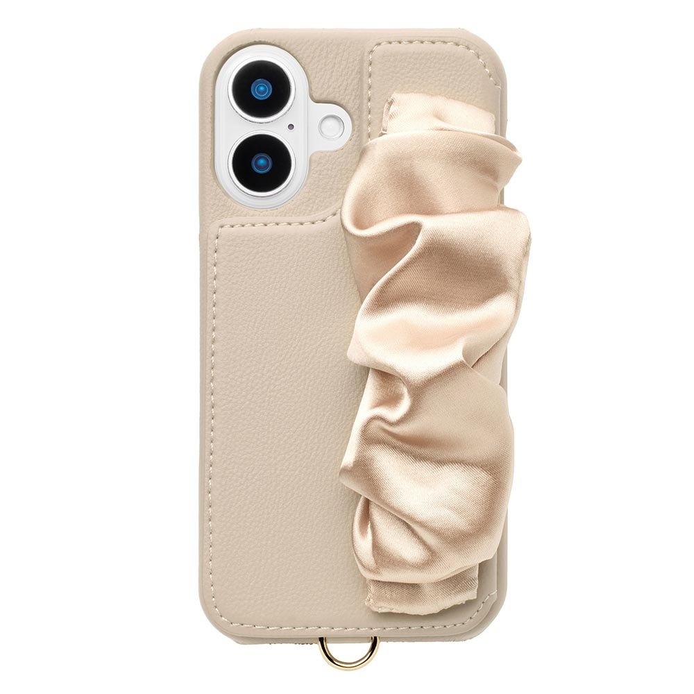 【iPhone16 ケース】Classy Scrunchie Case (beige)