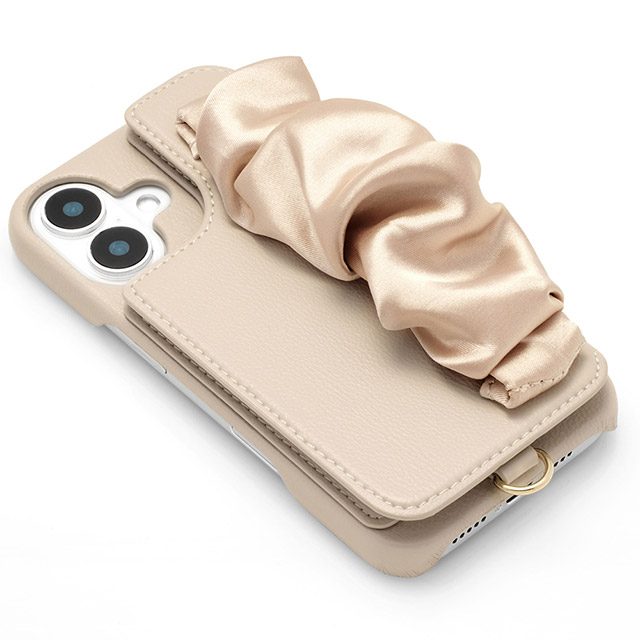 【iPhone16 ケース】Classy Scrunchie Case (beige)サブ画像