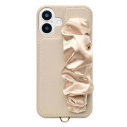 【iPhone16 Plus ケース】Classy Scrunchie Case (beige)