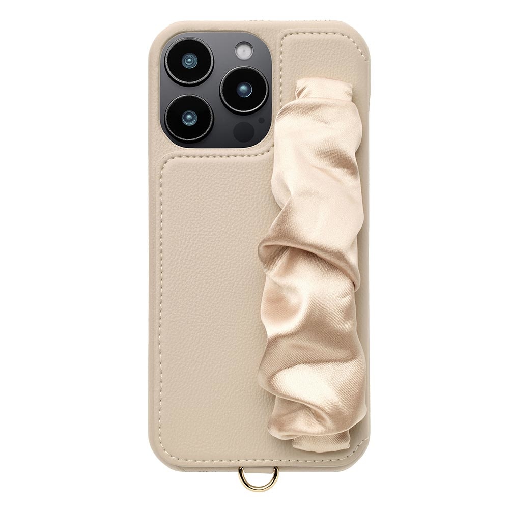 【iPhone16 Pro Max ケース】Classy Scrunchie Case (beige)