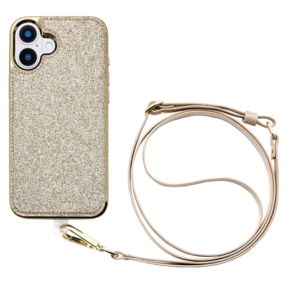 【iPhone16 Plus ケース】Cross Body Case Duo (prism gold)