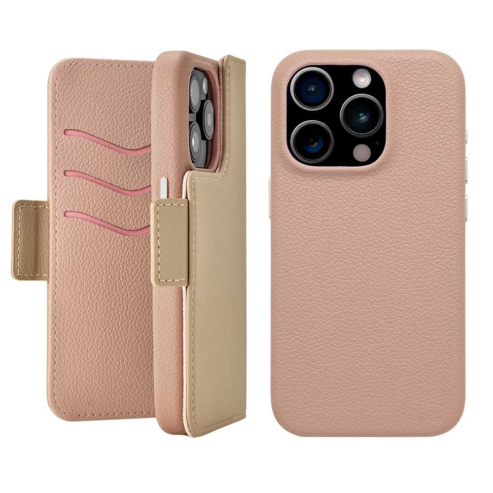 【iPhone15 Pro ケース】2Way Mag Flip Case (beige)