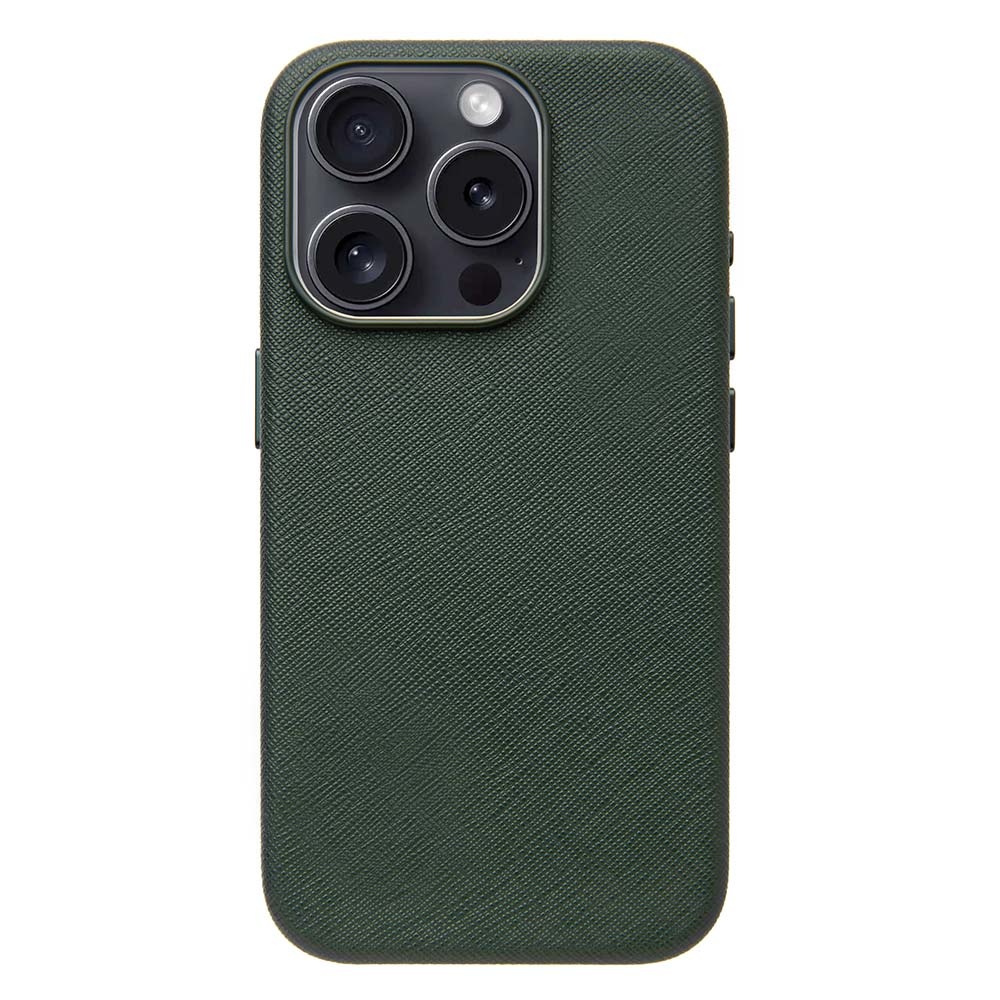 【iPhone15 Pro ケース】Mag Plain Case (green)