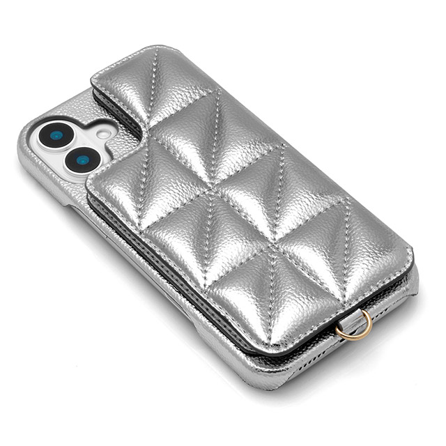 【iPhone16 Plus ケース】Triangle Puffy Case (silver)サブ画像