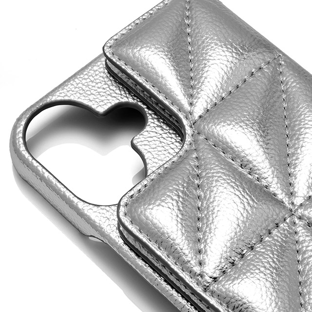 【iPhone16 Plus ケース】Triangle Puffy Case (silver)サブ画像