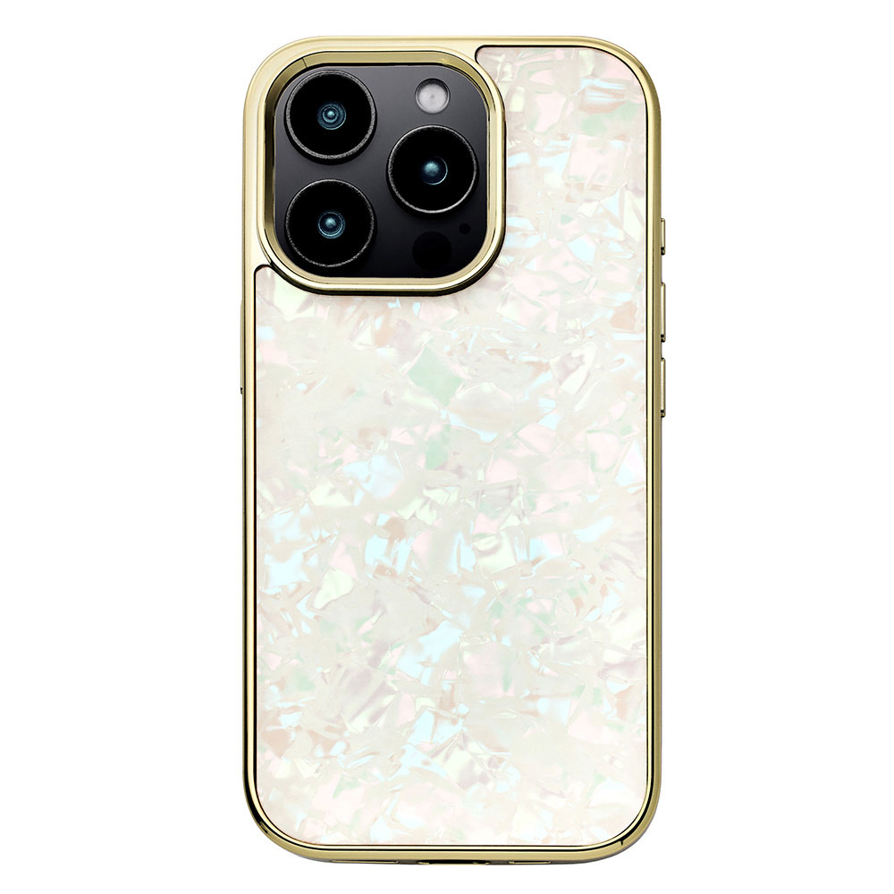 【iPhone16 Pro ケース】Glass Shell Case (gold)