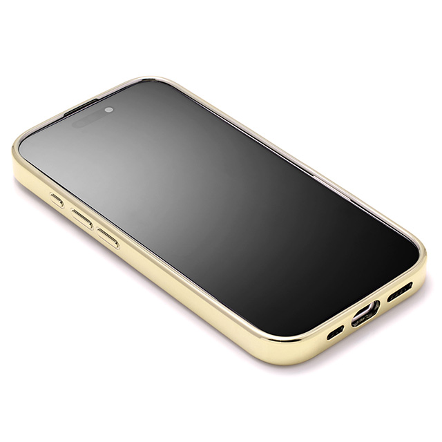 【iPhone16 ケース】Glass Shell Case (gold)サブ画像