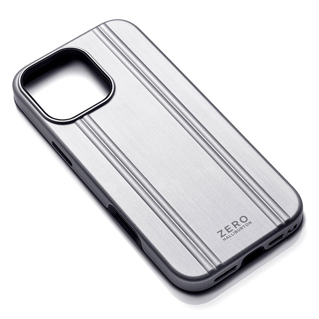 【iPhone16 Pro Max ケース】ZERO HALLIBURTON Hybrid Shockproof Case (Matte Silver)サブ画像