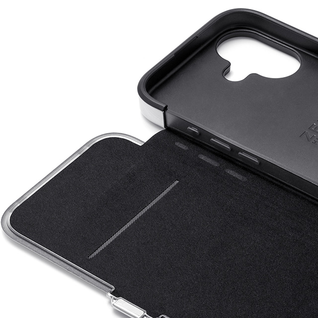 【iPhone16 ケース】ZERO HALLIBURTON Hybrid Shockproof Flip Case (Black)サブ画像