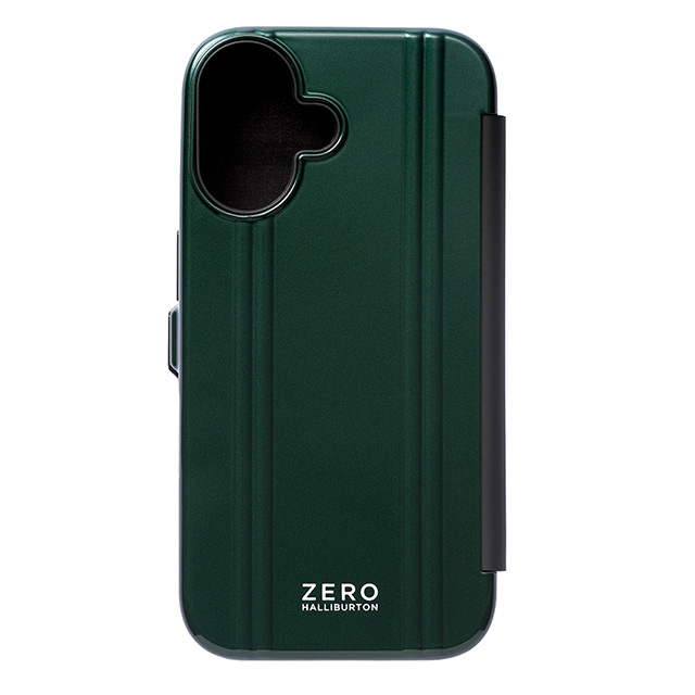 【iPhone16 ケース】ZERO HALLIBURTON Hybrid Shockproof Flip Case (British Green)サブ画像