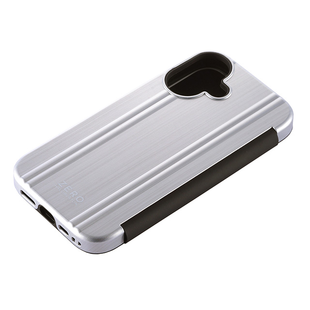 【iPhone16 ケース】ZERO HALLIBURTON Hybrid Shockproof Flip Case (Matte Silver)goods_nameサブ画像