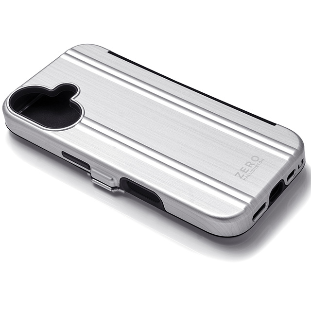 【iPhone16 ケース】ZERO HALLIBURTON Hybrid Shockproof Flip Case (Matte Silver)goods_nameサブ画像