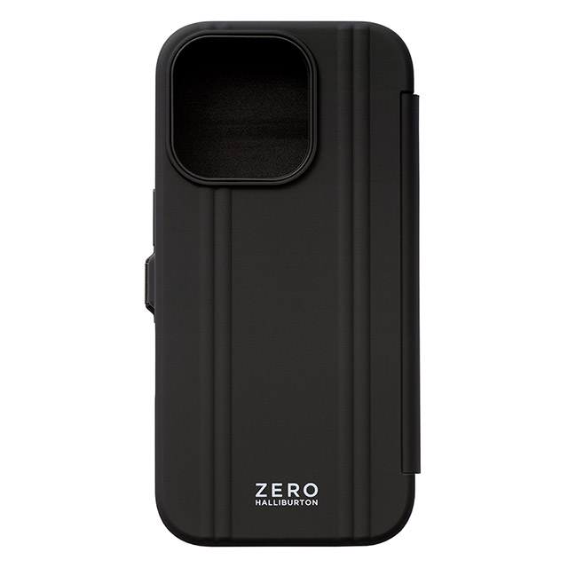 【iPhone16 Pro ケース】ZERO HALLIBURTON Hybrid Shockproof Flip Case (Black)サブ画像