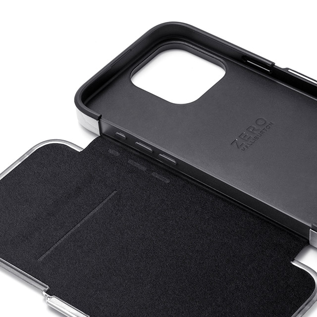 【iPhone16 Pro ケース】ZERO HALLIBURTON Hybrid Shockproof Flip Case (Black)サブ画像