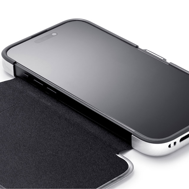 【iPhone16 Pro ケース】ZERO HALLIBURTON Hybrid Shockproof Flip Case (Matte Silver)goods_nameサブ画像