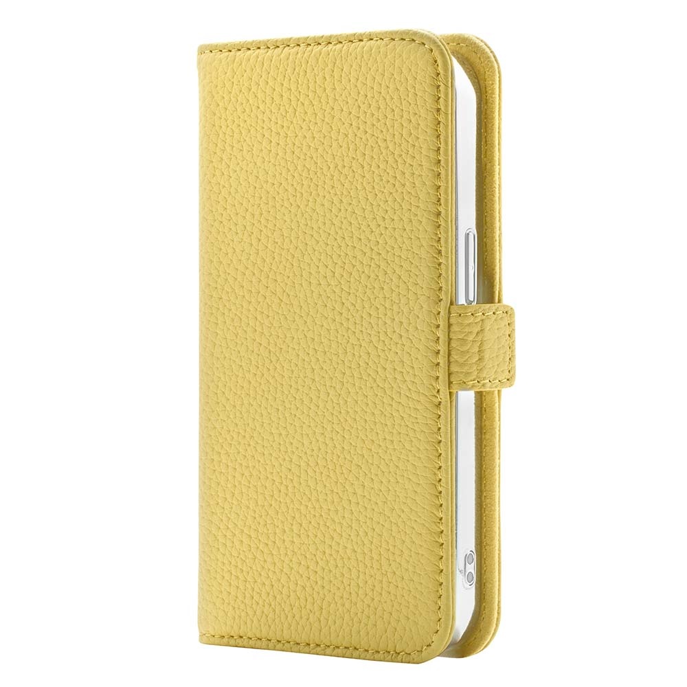 【iPhone15/14/13 ケース】Rich in color Leather Book (banana yellow)